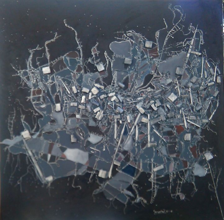 Malerei mit dem Titel "Reencuentros" von Sagolop, Original-Kunstwerk, Acryl