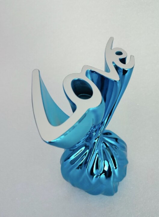 Sculpture intitulée "Passion Boer Blue" par Sagrasse, Œuvre d'art originale, Résine