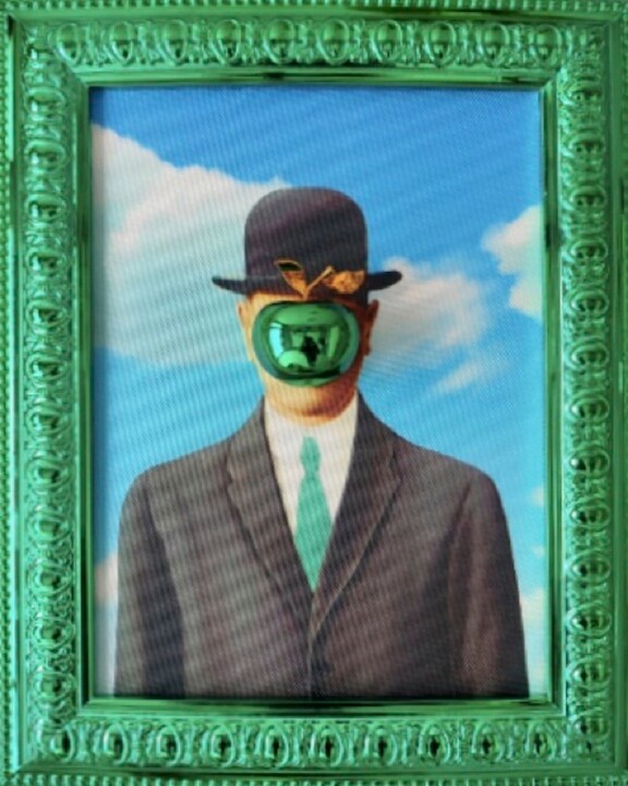 Peinture intitulée "I'm Sorry Magritte" par Sagrasse, Œuvre d'art originale, Acrylique Monté sur Châssis en bois