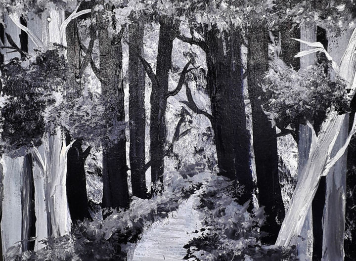 Pittura intitolato "Pathway through the…" da Sahani Madihage, Opera d'arte originale, Acrilico Montato su Telaio per barella…