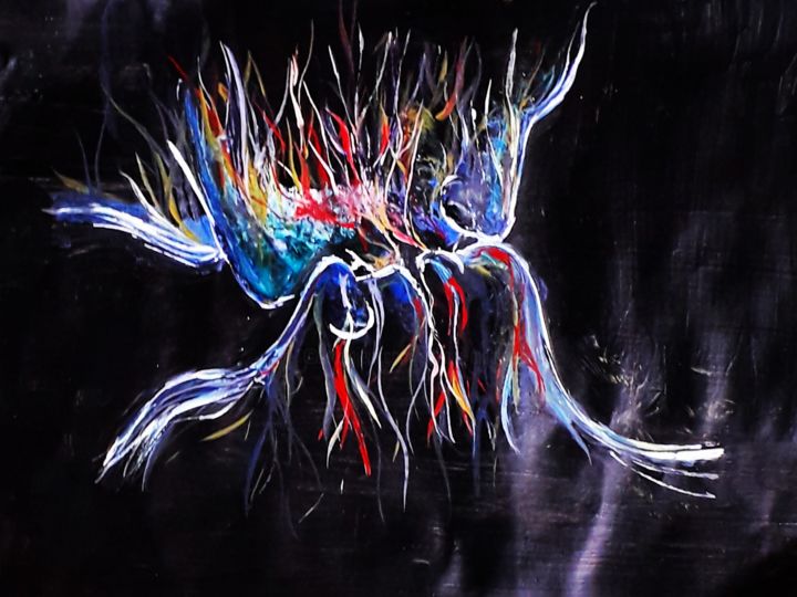 Peinture intitulée "Volcanic Eruption" par Sahani Madihage, Œuvre d'art originale, Acrylique Monté sur Châssis en bois