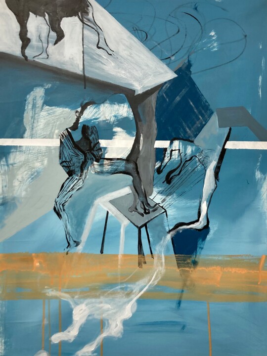 Peinture intitulée "Break world" par Sahar Alizadeh, Œuvre d'art originale, Acrylique