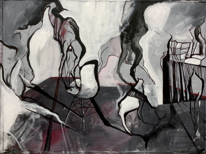 Pintura titulada "Without chair" por Sahar Alizadeh, Obra de arte original, Acrílico