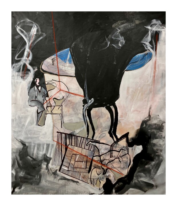 Pittura intitolato "Powerful" da Sahar Alizadeh, Opera d'arte originale, Acrilico