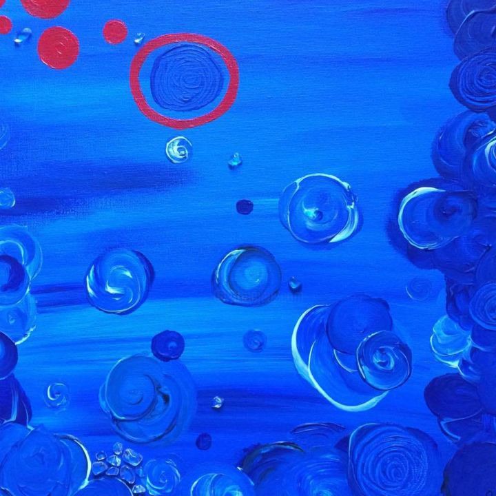 Painting titled "Bubbles" by Sahé Cibot, Original Artwork, Acrylic