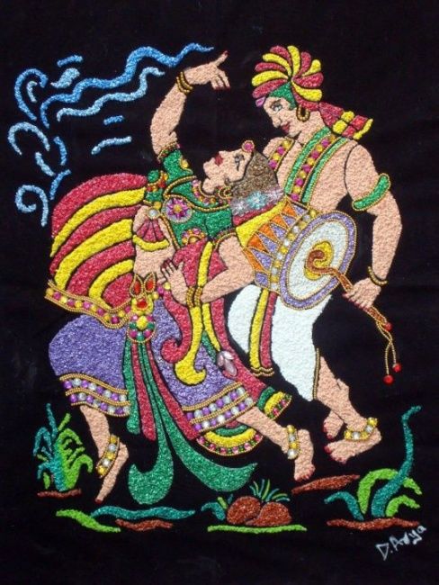 Collages intitolato "Indian Traditional…" da Deeksha Arya, Opera d'arte originale