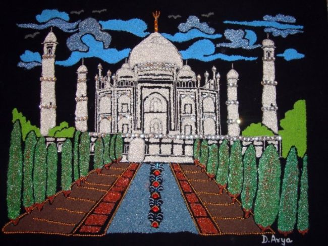 Collages intitolato "Taj Mahal" da Deeksha Arya, Opera d'arte originale