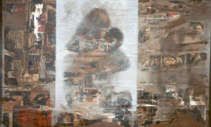 Pittura intitolato "Maternite 1" da Said Chender, Opera d'arte originale