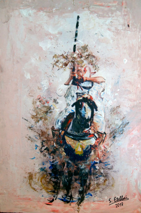 Peinture intitulée "fantasia" par Said Etebbai, Œuvre d'art originale, Acrylique Monté sur Châssis en bois