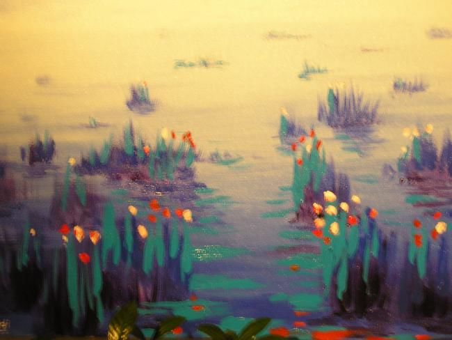 Painting titled "Misty Purple dream" by Chouiaeb Saidi, Original Artwork, Oil