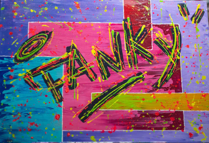 Pintura titulada "FANKY LATINA" por Saint Pablo, Obra de arte original, Acrílico Montado en Bastidor de camilla de madera