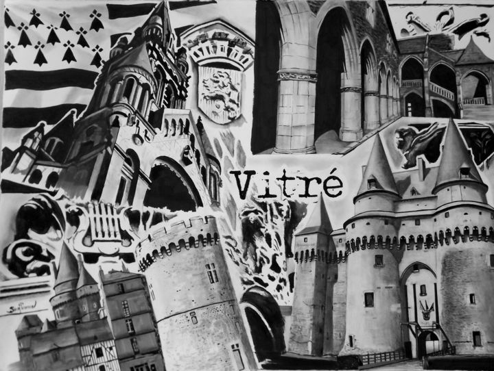 Drawing titled "Vitré" by Saintcence, Original Artwork, Pencil