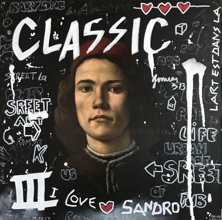 Peinture intitulée "Sandro Classic Stre…" par Sainte Fauste, Œuvre d'art originale, Acrylique