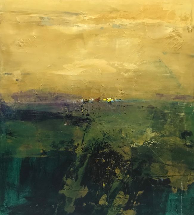 Pittura intitolato "Opera-27 Laguna" da Alberto Saka, Opera d'arte originale