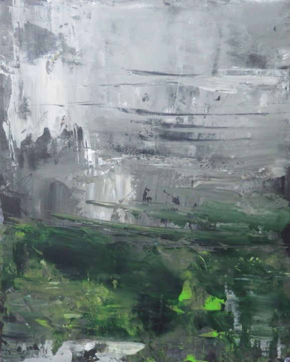 Pittura intitolato "Opera-18 Laguna" da Alberto Saka, Opera d'arte originale