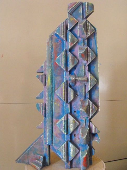 Painting titled "Skyscraper !" by Vicente Fabre, Original Artwork, Oil