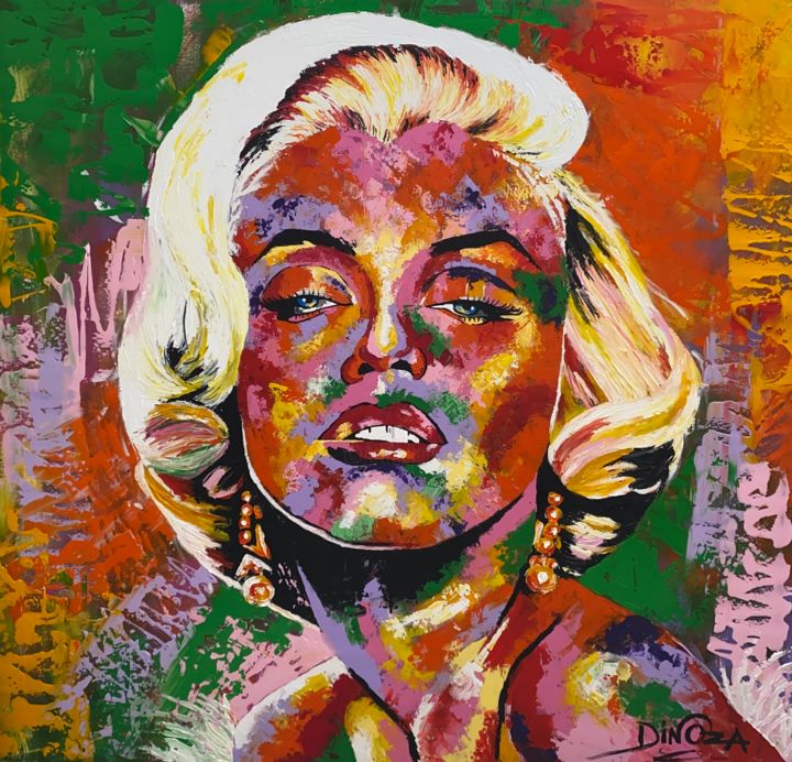 Painting titled "Marylin Monroe" by Salah Eddine, Original Artwork, Acrylic