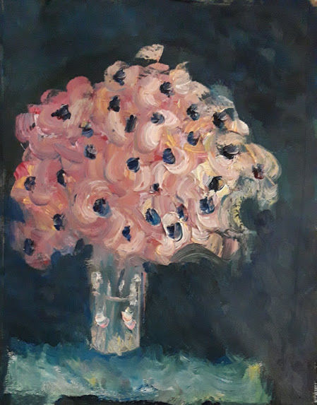 Painting titled "flowers 3" by Salam Ahmad, Original Artwork, Acrylic
