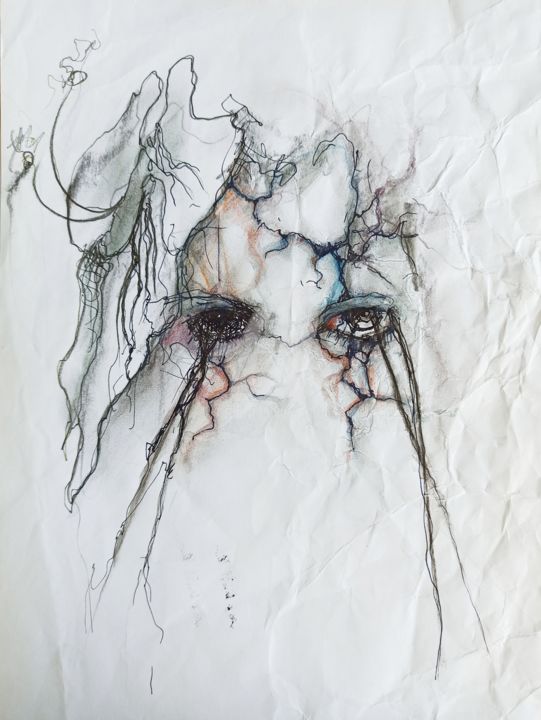 Desenho intitulada "Illustration from g…" por Salamander Nebula, Obras de arte originais, Caneta de gel