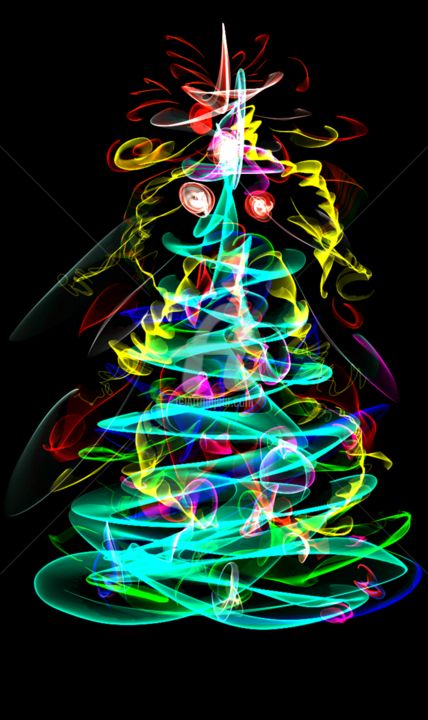 Digital Arts titled "Christmas tree" by Salamander Nebula, Original Artwork, 2D Digital Work