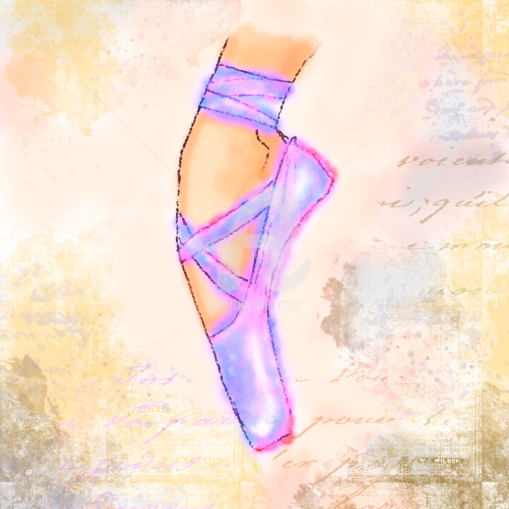 Digital Arts titled "Ballet shoes 3" by Salamander Nebula, Original Artwork, Digital Painting