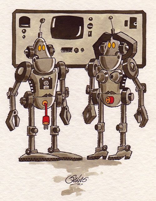Digital Arts titled "Robots" by Armando Salas, Original Artwork
