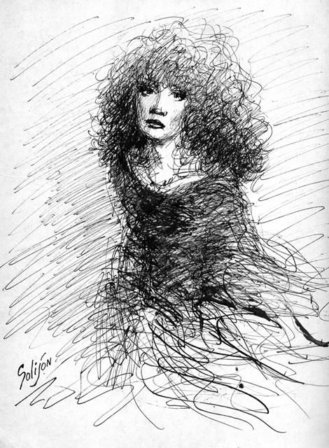 Drawing titled "Алла Борисовна" by Salidjon Mamatkulov, Original Artwork