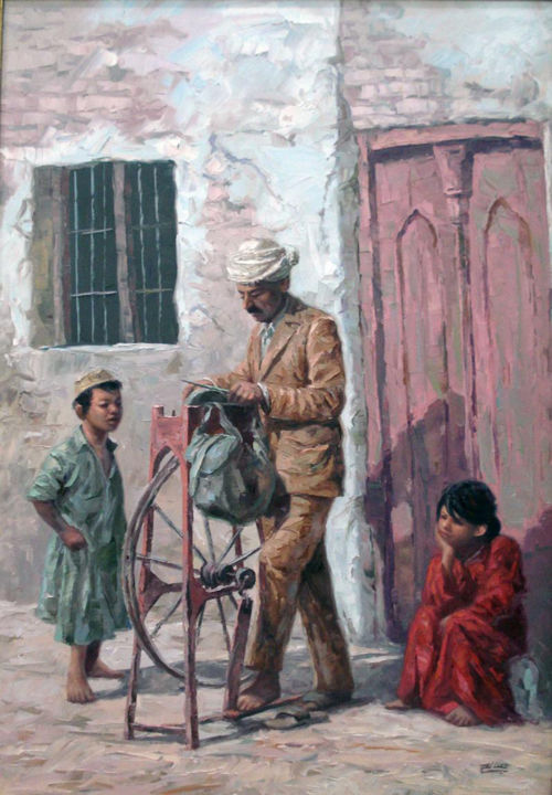 Painting titled "18" by Salih, Original Artwork, Oil