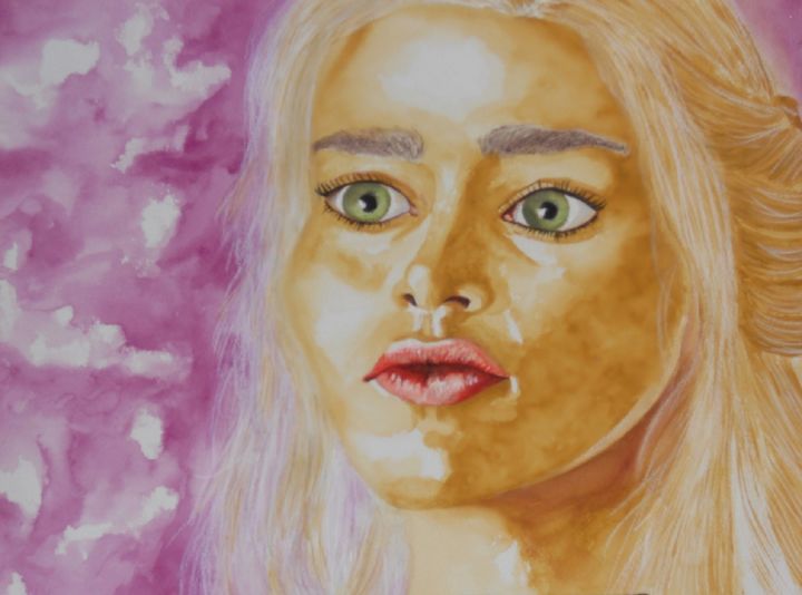 Schilderij getiteld "Daenerys Targaryen.…" door Lolo, Origineel Kunstwerk, Acryl