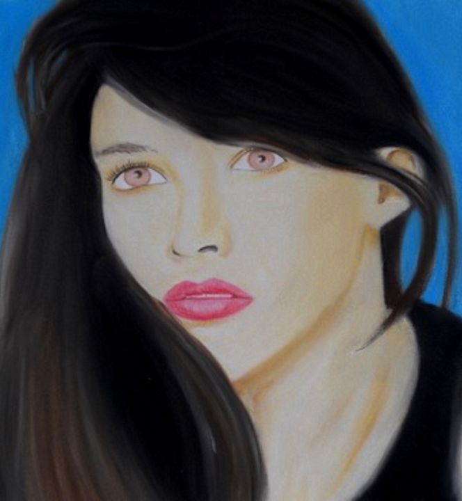 Dessin intitulée "Sophie..." par Lolo, Œuvre d'art originale, Pastel