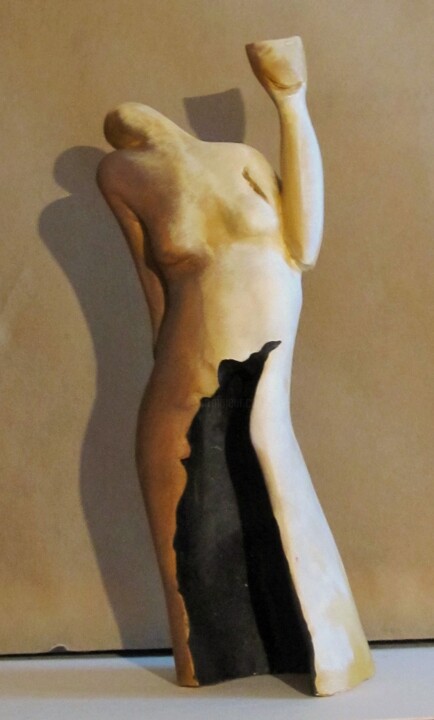 Sculpture intitulée "L'Autre" par Salma Mejri, Œuvre d'art originale, Céramique Monté sur artwork_cat.
