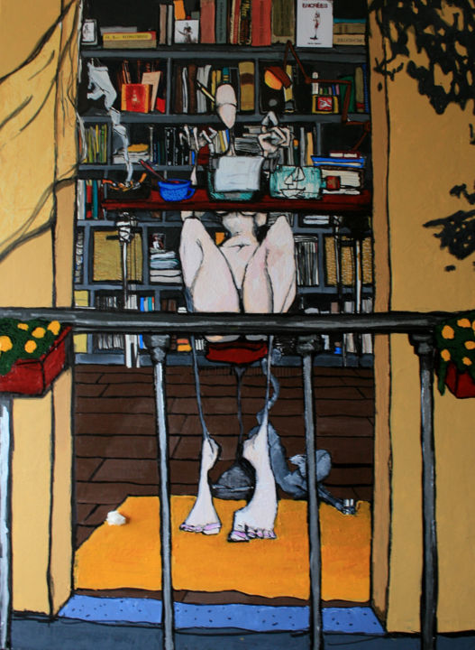 Peinture intitulée "Dactybiographik" par Karine Salmieri, Œuvre d'art originale