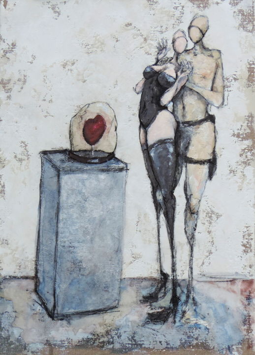 Peinture intitulée "Hold-up" par Karine Salmieri, Œuvre d'art originale, Acrylique