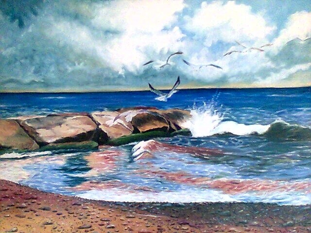 Painting titled "Alzando el vuelo" by Salome Cardet, Original Artwork