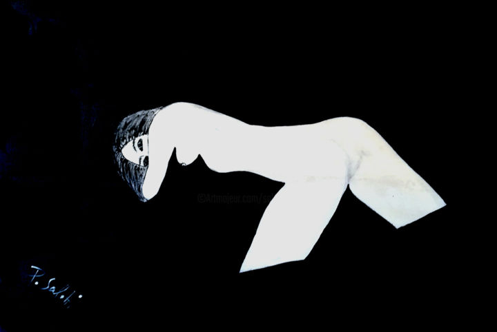 Schilderij getiteld "Pensiero Nudo" door Salotti •  Artist, Origineel Kunstwerk, Acryl