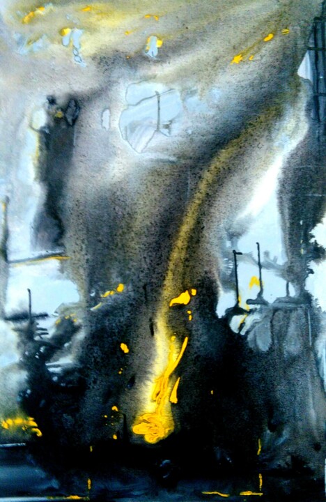 Painting titled "Fuegos" by Salvador Alberto Caliri (Cali55), Original Artwork, Acrylic