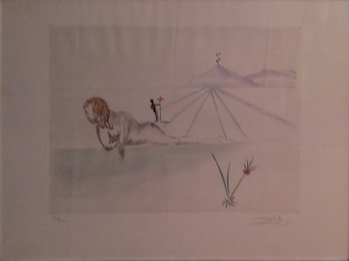 Gravures & estampes intitulée "Senza titolo" par Salvador Dali, Œuvre d'art originale, Sérigraphie