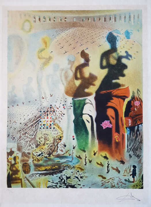 Druckgrafik mit dem Titel "Salvador Dali - Tor…" von Salvador Dali, Original-Kunstwerk, Lithographie