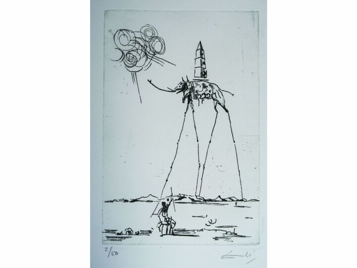 Printmaking titled "Fine Surreal Limite…" by Salvador Dali, Original Artwork, Etching