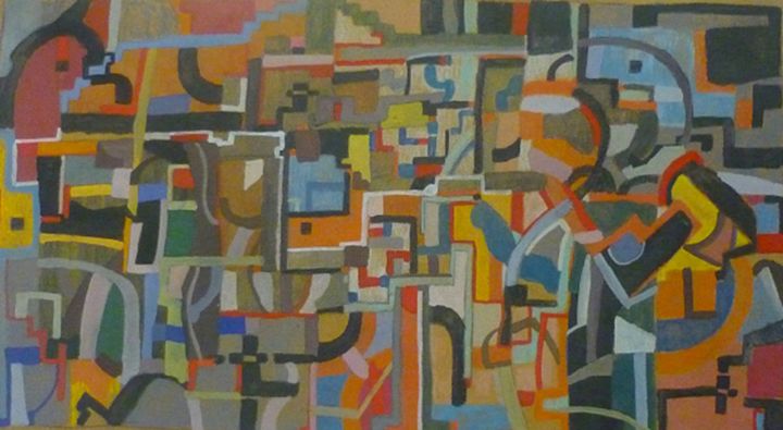 Peinture intitulée "Abstracto III" par Salvador Velarde, Œuvre d'art originale, Tempera