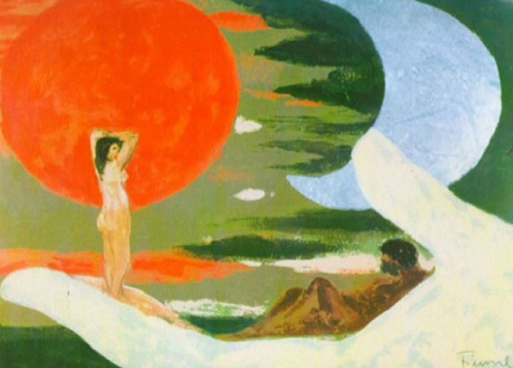 Incisioni, stampe intitolato "E Dio creò la donna" da Salvatore Fiume, Opera d'arte originale, Serigrafia