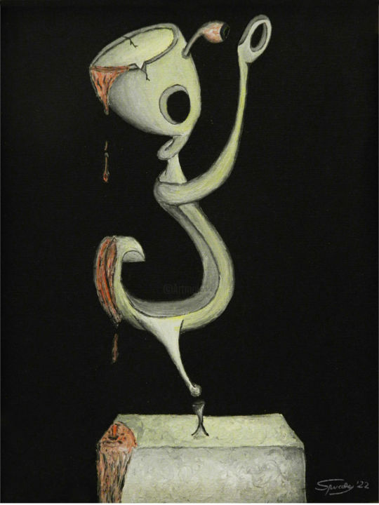 Pittura intitolato "Pulped brain" da Salvatore Spucches, Opera d'arte originale, Olio
