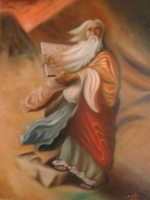 Painting titled "Mosè" by Salvatore Vito, Original Artwork, Other