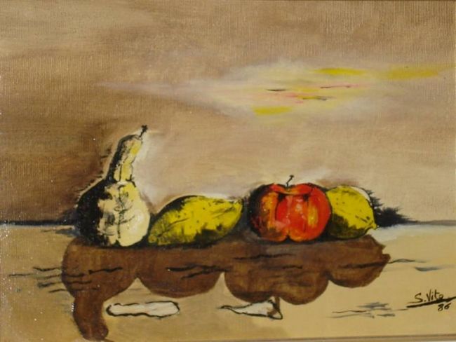 Painting titled "Frutta" by Salvatore Vito, Original Artwork
