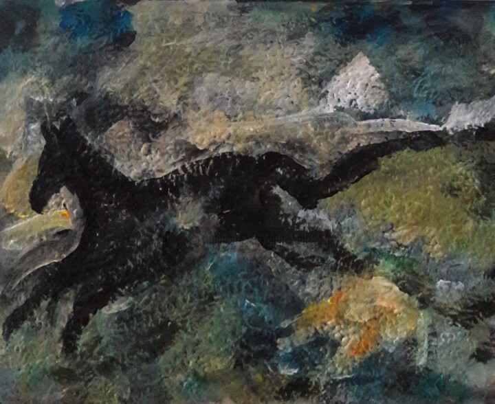 Malerei mit dem Titel "étude   oi" von Sam Keusseyan Gladiateur, Original-Kunstwerk, Acryl