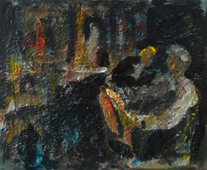 Malerei mit dem Titel "artistes" von Sam Keusseyan Gladiateur, Original-Kunstwerk, Acryl