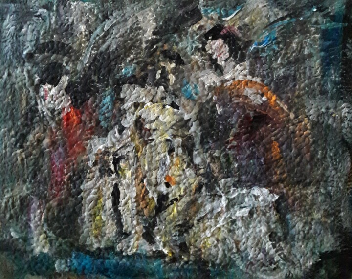 Pintura intitulada "Criste" por Sam Keusseyan Gladiateur, Obras de arte originais, Acrílico
