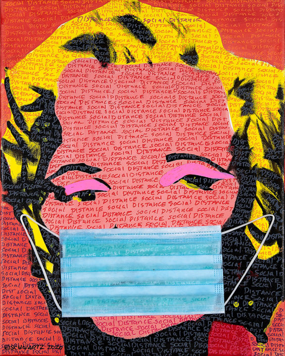 Peinture intitulée "MARYLIN 19" par Sam Schwartz, Œuvre d'art originale, Acrylique