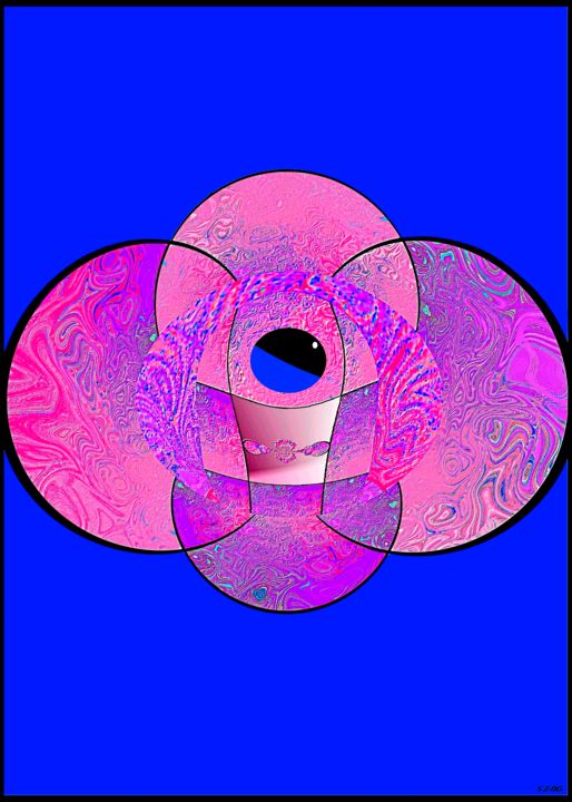 Arts numériques intitulée "Oeil Papillon" par Sam  Garino, Œuvre d'art originale