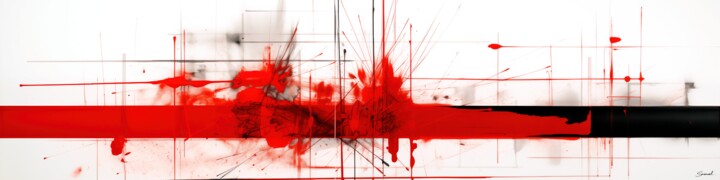 Arts numériques intitulée "Bloodlines IV" par Samael, Œuvre d'art originale, Peinture numérique